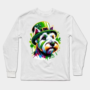 Glen of Imaal Terrier Enjoys Saint Patrick's Day Long Sleeve T-Shirt